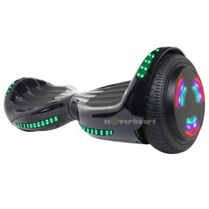 A very sturdy and well built hoverboard that can support weights of up to 220lbs. A 36V battery has been fitted which can help you go speeds up to 10 mph over the range of 10 miles. The hoverboard is surrounded with LED flashing lights that keeps you lit up on the road if you decide to go out at night. 6.5 inch tires with built in Bluetooth speakers and an anti fire plastic cover._Best Hoverboards