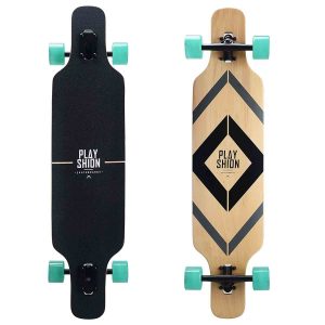 Playshion Freeride Freestyle Drop Through Longboard Skateboard Complete 39 Inch_Best Longboards