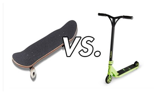 scooter vs skateboard speed_scooter vs skateboard commuting_skateboard vs scooter safety_should.i scooter or bmx_scooter or skateboard for commuting_scooter vs skateboard which is easier_scooter vs skateboard fight_why skaters hate scooters_Skateboarding history_www.skateshouse.com