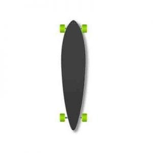 Yocaher Blank/Checker Complete Pintail Skateboards Longboard Cruiser