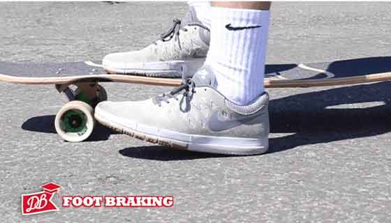 Longboard foot braking