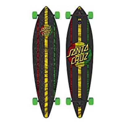 Santa Cruz Mahaka Rasta Pintail Cruzer Freeride Longboard Deck 