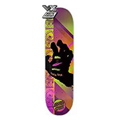 .Santa Cruz Skateboard Deck VX Afterglow Hand 8.0″ Quad X Technology