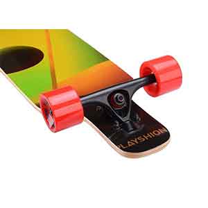 Playshion 39 inch drop through longboard an on budget longboard on the market and it has a best quality trucks to make your ride comfortable. 