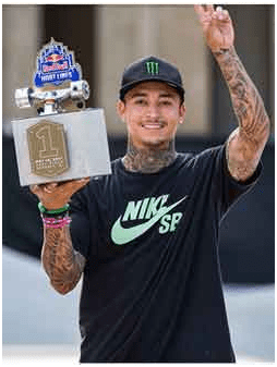The youngest player on the list is Nyjah Huston. He started playing skateboard when he was just four years old. 