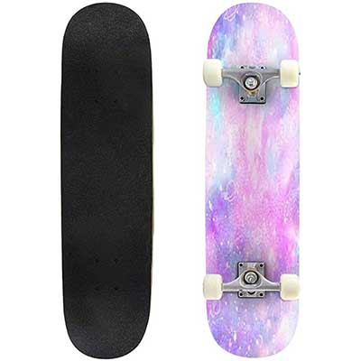 Best for Durability: Classic Concave Skateboard Marble Galaxy Star Longboard